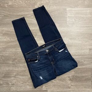 Hudson Dark Rinse Krista Super Skinny Distressed Jeans Size 28